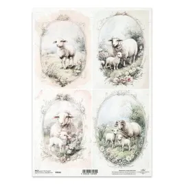 papier-ryzowy-do-decoupage-a4-itd-r2561-owce-owieczki-w-ramkach