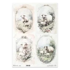 papier-ryzowy-do-decoupage-a3-itd-1400l-owce-owieczki-ramki