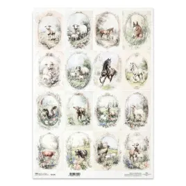 papier-ryzowy-do-decoupage-a3-itd-1414l-konie-krowy-kozy-owce