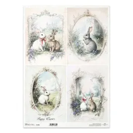 papier-ryzowy-do-decoupage-a3-itd-1408l-zajaczki-wielkanocne-w-ramkach