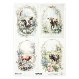 papier-ryzowy-do-decoupage-a4-itd-r2570-krowy-wiejskie-klimaty