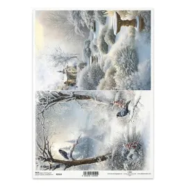 papier-ryzowy-do-decoupage-a4-itd-r2554-zima-snieg-ptaki
