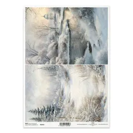 papier-ryzowy-do-decoupage-a4-itd-r2553-zimowa-sceneria