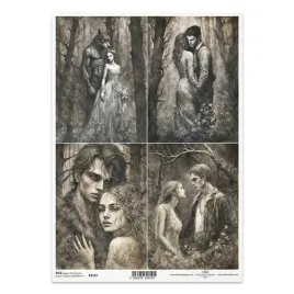 papier-ryzowy-do-decoupage-a4-itd-r2537-dziewczyna-chlopak-wilkolak-wampir