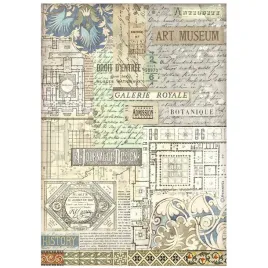 papier-ryzowy-do-decoupage-a4-stamperia-art-of-travelling-tlo-muzeum