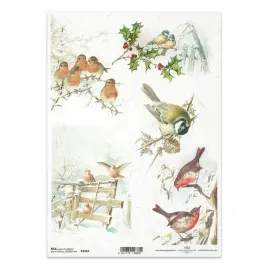 papier-ryzowy-do-decoupage-a4-r1019-zima-ptak-sikorka-rudzik-ostrokrzew