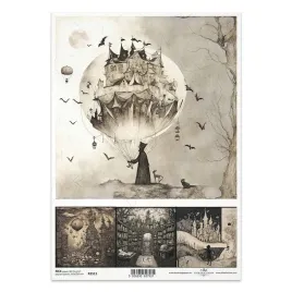 papier-ryzowy-do-decoupage-a4-itd-r2513-tajemnicze-scenerie-zamek