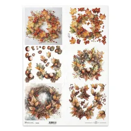 papier-ryzowy-do-decoupage-a3-1332l-wianki-z-lisci-jarzebina-kasztany