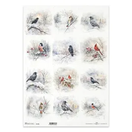 papier-ryzowy-do-decoupage-a3-zimowe-ptaki-kruki-wrony-kardynal-gil
