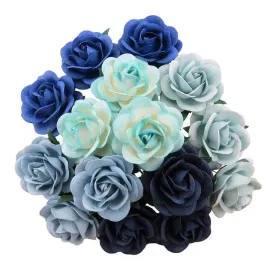 kwiaty-papierowe-roze-trellis-mix-niebieski-40mm-25szt