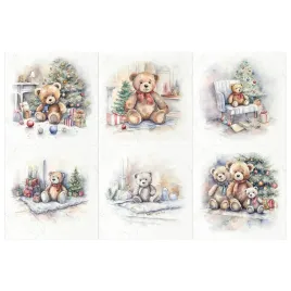 zestaw-papierow-ryzowych-itd-rsm138-misie-przy-choince