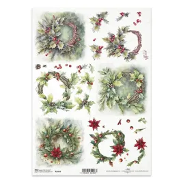 papier-ryzowy-do-decoupage-a4-itd-r2434-wianki-swiateczne
