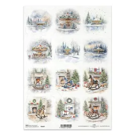 papier-ryzowy-do-decoupage-a4-itd-r2427-karuzela-konik-na-biegunach-kominek