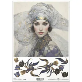 papier-ryzowy-do-decoupage-a4-r2398-kobieta-kwiaty-tulipany