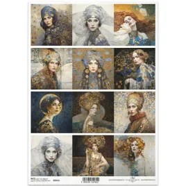papier-ryzowy-do-decoupage-a4-r2413-kobiety-mozaiki-motywy-secesyjne
