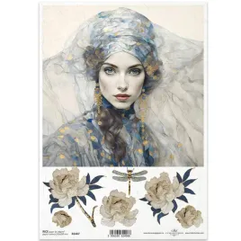 papier-ryzowy-do-decoupage-a4-r2407-kobieta-kwiaty-wazka