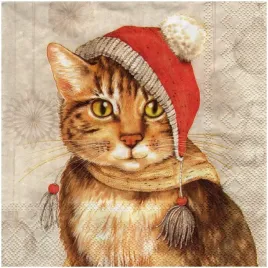 serwetka-do-decoupage-33x33cm-jill-kot-w-swiatecznej-czapce-1szt