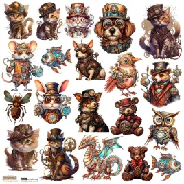 naklejki-papierowe-24x24-scraplove-steampunk-animals-zwierzeta