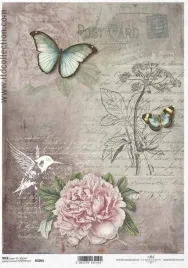 papier-ryzowy-do-decoupage-a4-itd-r1065-vintage-motyle-kwiat-koliber