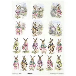 papier-ryzowy-do-decoupage-a3-itd-1205l-zajace-w-przebraniach