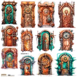 naklejki-papierowe-24x24-scraplove-steampunk-4-drzwi