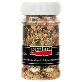 folia-do-zlocen-platki-miedziane-zlote-i-zielone-100ml-pentart-m10