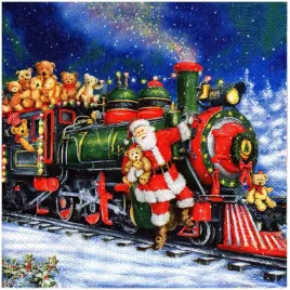 serwetka-do-decoupage-33x33cm-teddy-bear-train-swiety-mikolaj-1szt