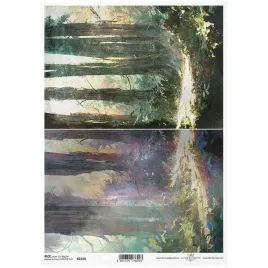 papier-ryzowy-do-decoupage-a4-itd-r2124-tajemniczy-las-drzewa