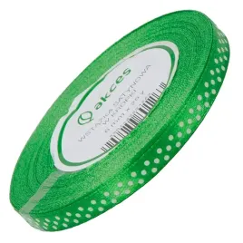 wstazka-satynowa-zielona-w-kropki-6mm-23m