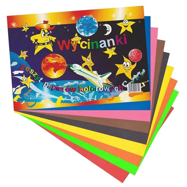 PAPIER KOLOROWY WYCINANKA BLOK - A4/8K