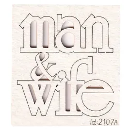 tekturka-scrapki-man-and-wife-napis-1szt