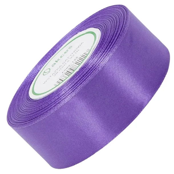 TASIEMKA WSTĄŻKA satynowa fioletowa 38mm - 32m