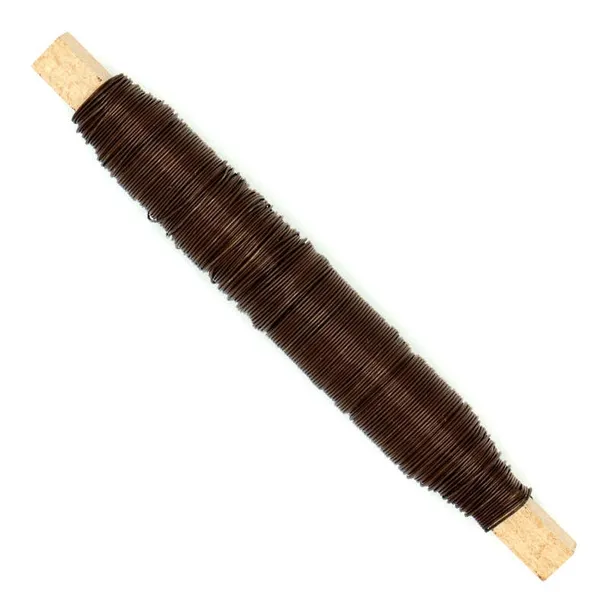 DRUT FLORYSTYCZNY brązowy 0,7mm 33m drucik 100g