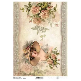 papier-ryzowy-decoupage-a4-portret-kobieta-retro