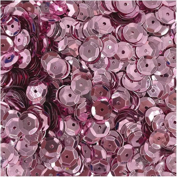 CEKINY okrągłe METALICZNE 9mm 15g - Loveart różowe
