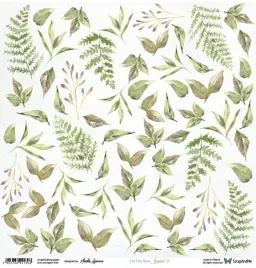 papier-z-elementami-30x30-scrapandme-leaves-liscie