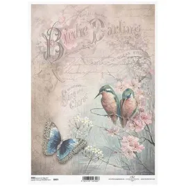 papier-ryzowy-do-decoupage-a4-itd-r977-ptaki-motyl