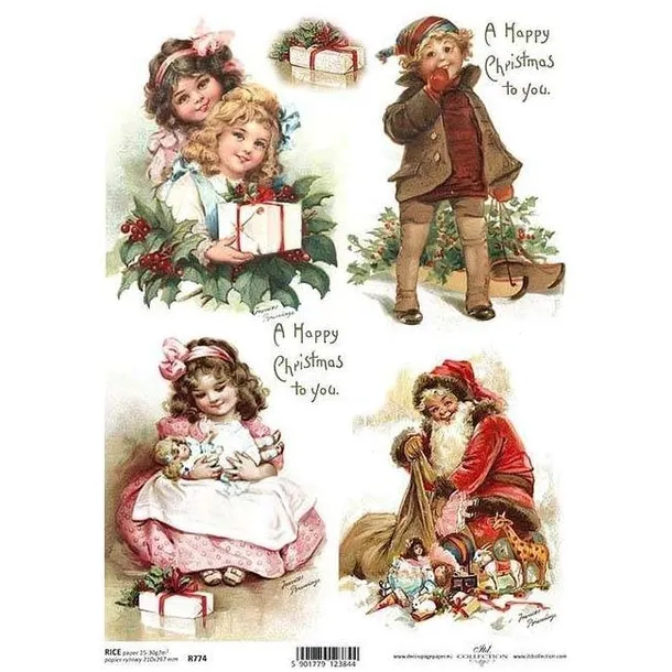 Papier ryżowy do decoupage R0774 Boże Narodzenie