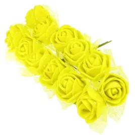 rozyczki-roze-piankowe-zolte-z-tiulem-12szt
