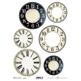 papier-ryzowy-do-decoupage-itd-r1803-a4-zegary