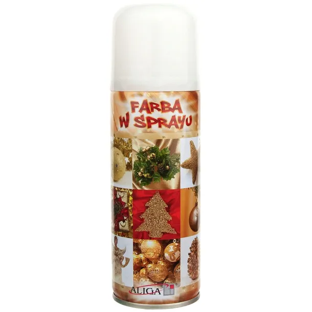 FARBA dekoracyjna W SPRAYU 250ml Aliga BIAŁA