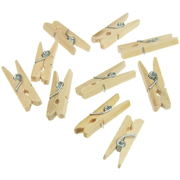 Drewniane spinacze 2,5 cm - naturalne - 10szt