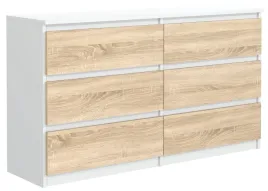 nowoczesna-pojemna-komoda-120cm-6-szuflad-biala-fron-sonoma-do-sypialni