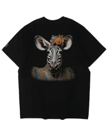 damska-koszulka-oversize-dama-zebra-animal-society-humor-czarna-m