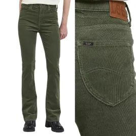 lee-breese-boot-bootcut-olive-rozszerzane-damskie-spodnie-sztruksy-w32-l31