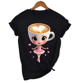 koszulka-kobieta-dziecko-nadruk-prezent-cappuccina-balerina-xxl-przod-w753