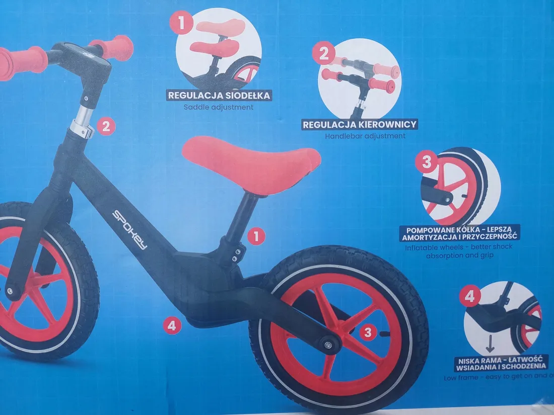 rowerek-biegowy-spokey-3-6-lat-stan-nowy