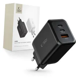 ladowarka-tech-protect-c65w-sieciowa-2x-usb-c-pd-65w-usb-a-qc-3-0-czarna