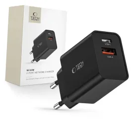 ladowarka-tech-protect-nc30w-sieciowa-usb-c-pd-30w-usb-a-qc-3-0-czarna