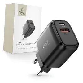 ladowarka-tech-protect-c20w-sieciowa-usb-c-pd-20w-usb-a-qc-3-0-czarna